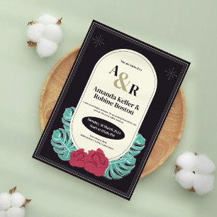 Convite Casamento Simples da Flor Elegante