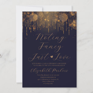Convite Casamento Simples de Azul Marinho Nada Chique Só A