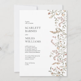 Convite Casamento Simples De Boho Botânico