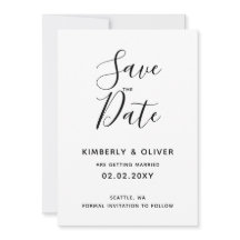 Casamento Simples de Caligrafia Branca e Preta