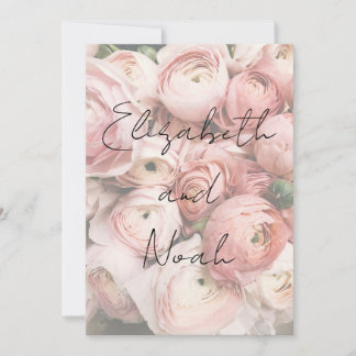 Convite Casamento Simples de Caligrafia Romântica Com Scri