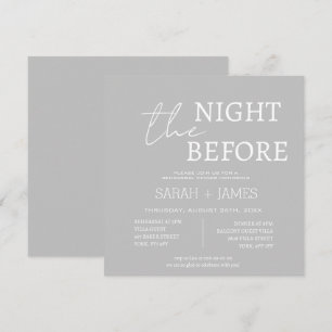 Convite Casamento Simples de Ensaio Branco Cinza