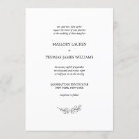 Casamento Simples De Folha Botânica Mallory Elegan