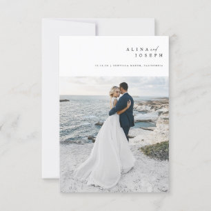 Convite Casamento Simples de Foto na Praia com Orçamento S