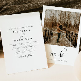 Convite Casamento Simples de Fotografia de Boho, JOLIE Min