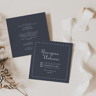 Convite Casamento Simples de Frente e Traseira
