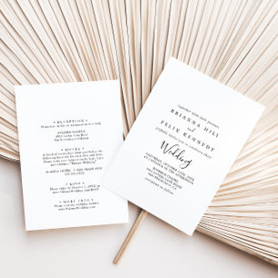 Convite Casamento Simples de Frente e Traseira Minimalista