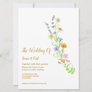 Convite Casamento Simples de FREYA Wildflower