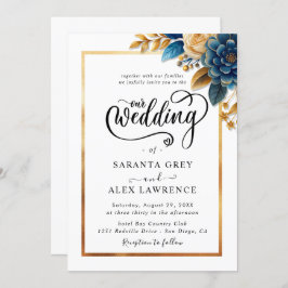 Convite Casamento simples de girassol