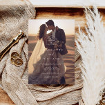 Convite Casamento Simples de Monograma de Sobreposição de<br><div class="desc">Convite para Casamento Simples de Sobreposição de Fotos Monograma</div>