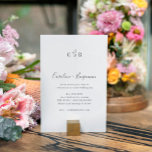 Convite Casamento Simples de Monograma Preto Monograma Boh<br><div class="desc">Convite para Casamento Simples de Script Botânico Preto e Monograma Branco</div>