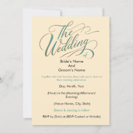 Convite Casamento simples de Na moda - eterno e elegante