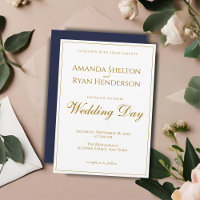 Casamento Simples de Script de Ouro Elegante Moder