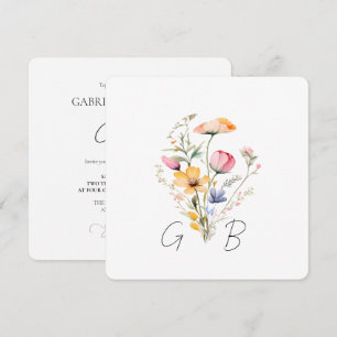 Convite Casamento Simples de Vidraça Selvagem