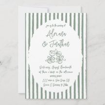 Casamento Simples Desenhado à Mão em Verde Sage