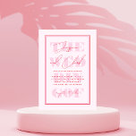 Convite Casamento Simples Do Script De Tipografia Rosa E V<br><div class="desc">Surpreenda os seus entes queridos com este convite para o casamento de na moda,  apresentando fundo de rosa claro,  quadro duplo,  tipografia ousada e texto personalizado de sua escolha. Adicione facilmente seus próprios detalhes clicando na opção "personalizar".</div>