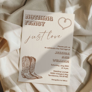 Convite Casamento Simples e Apaixonado ao Estilo Western D