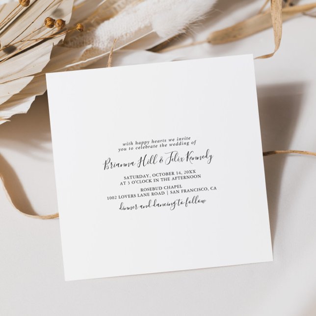 Convite Casamento Simples e Minimalista (Criador carregado)