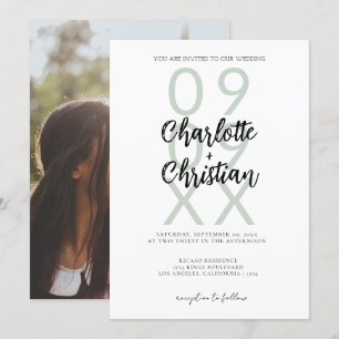 Convite Casamento Simples e Minimalista Bold Date
