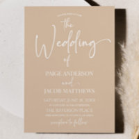 Casamento Simples E Minimalista De Beige Tan Boho