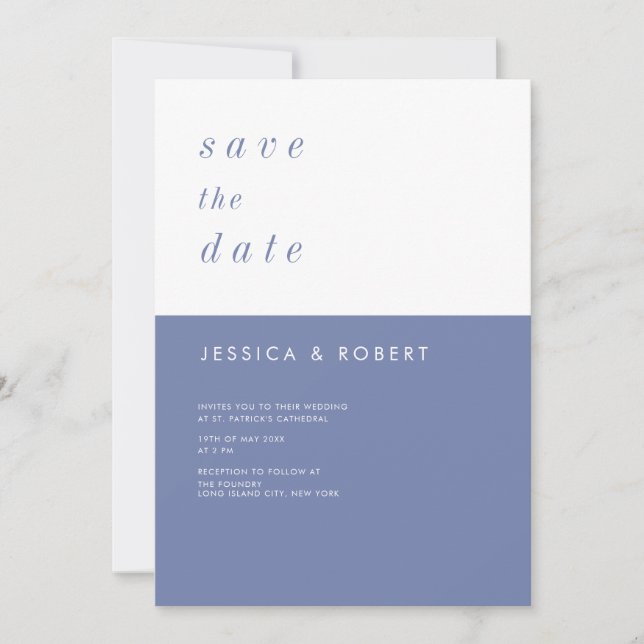 Convite Casamento Simples e Minimalista de Pastel Airy (Frente)