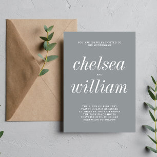 Convite Casamento Simples e Minimalista Real Simplicity 2