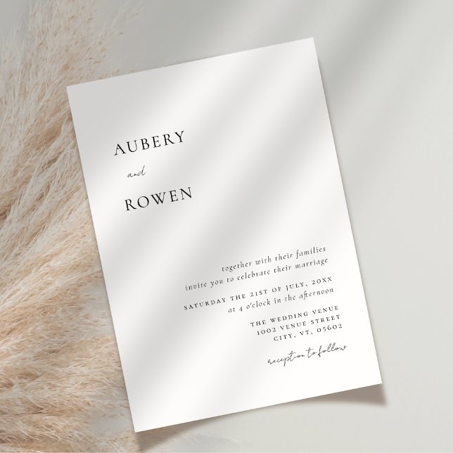 Convite Casamento Simples e Preto e Branco (Criador carregado)