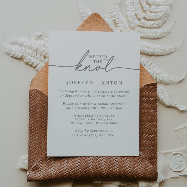 Convite Casamento Simples e Recepção de Casamento Elegante (Criador carregado)