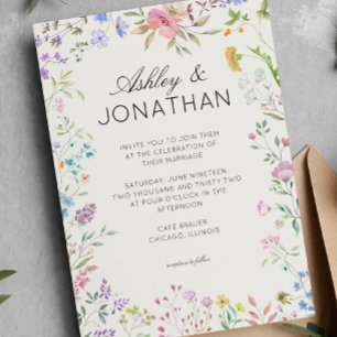 Convite Casamento Simples, Eterno de Alabastro Selvagem