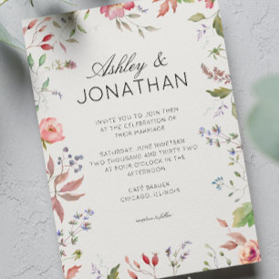 Convite Casamento Simples, Eterno de Alabastro Selvagem