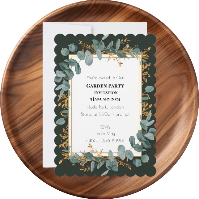 Convite Casamento Simples Eucalyptus Greenery (Simple Eucalyptus Greenery Wedding Party Supplies)