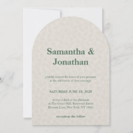 Convite Casamento Simples Floral Esmeralda Verde