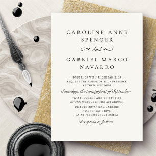 Convite Casamento Simples Formal Tradicional