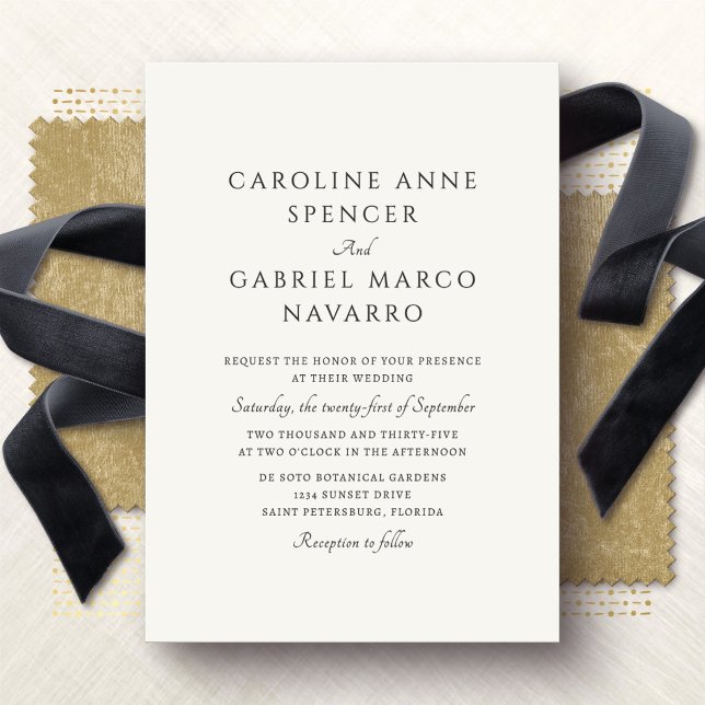 Convite Casamento Simples Formal Tradicional (Criador carregado)