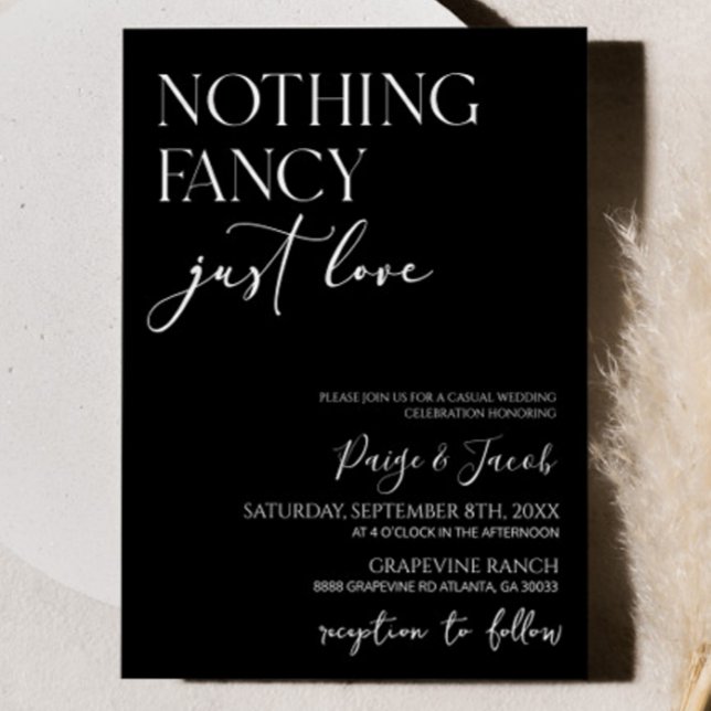 Convite Casamento Simples Minimalista Casual Sem Frescuras (Criador carregado)