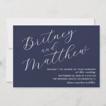 Casamento Simples Minimalista Foto Azul Marinho Sc
