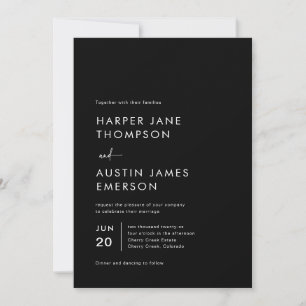 Convite Casamento Simples Minimalista Moderno