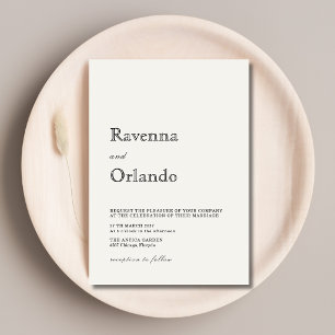 Convite Casamento Simples Minimalista Pérola