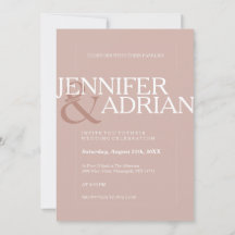 Casamento Simples Mínimo Moderno Rosa-Silver