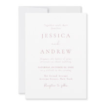 Casamento Simples Mínimo Pink e Branco Dusty