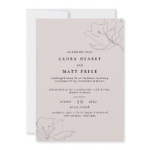 Casamento Simples Moderno com Rosa Floral Delicada