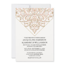 Casamento Simples Moderno de Lace Scroll Swirl