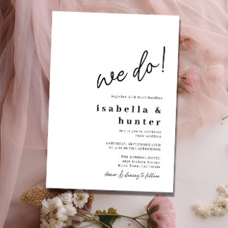 Convite Casamento Simples Moderno e Minimalista Que Fazemo
