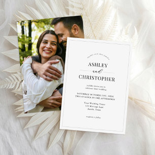 Convite Casamento Simples Moderno Elegante