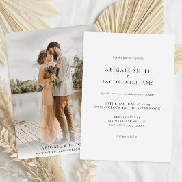 Convite Casamento Simples Moderno Elegante