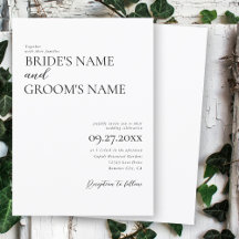 Casamento Simples Moderno Minimalista