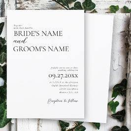 Convite Casamento Simples Moderno Minimalista