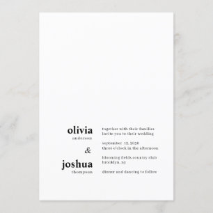 Convite Casamento Simples Moderno Minimalista da Tipografi