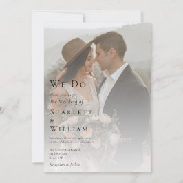 Convite Casamento Simples Moderno Minimalista Foto Nós Faz