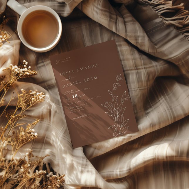 Convite Casamento Simples Moderno Mínimo (Criador carregado)